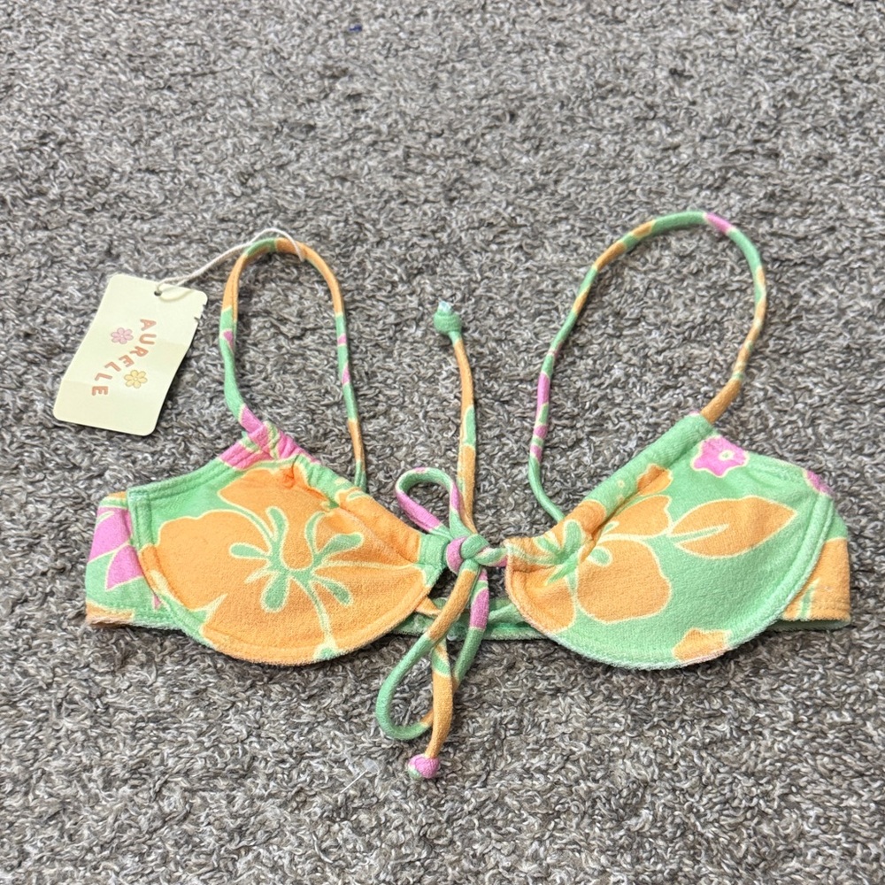 Aurelle Kiva Green Bikini Top